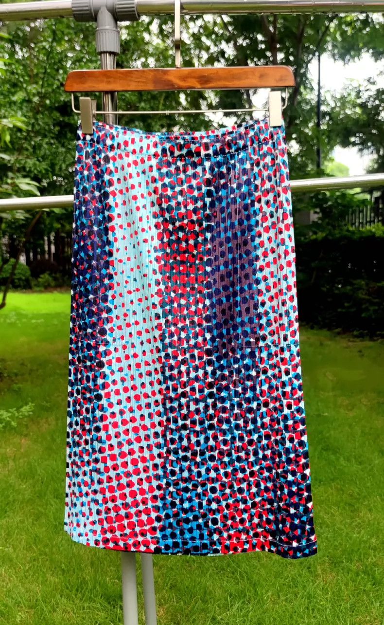 Issey Miyake Issey Miyake Blue Gradient Polka Dot Skirt - dmc Size US 26 / EU 42 - 4 Thumbnail