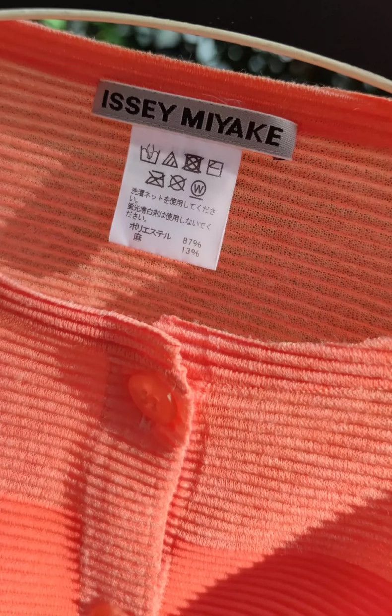 Issey Miyake Issey Miyake Pleated Orange Cardigan - dmc Size US M / EU 48-50 / 2 - 4 Thumbnail