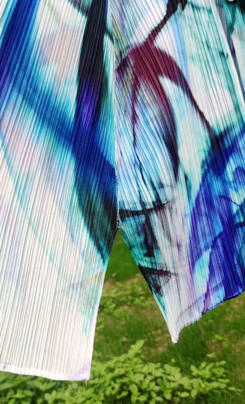 Issey Miyake Issey Miyake Aurora Ink Print Cardigan - dmc Size US M / EU 48-50 / 2 - 4 Thumbnail