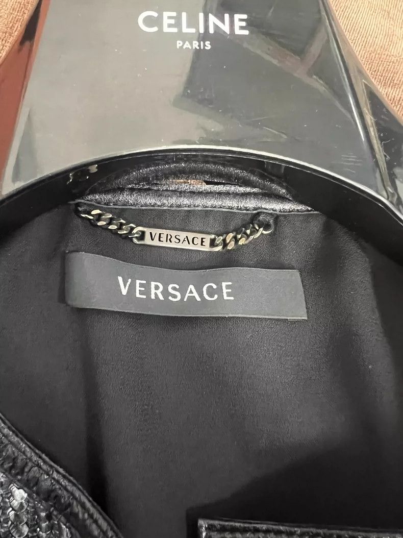 Versace Versace Women's Leather Sequin Jacket - dmc Size US M / EU 48-50 / 2 - 2 Thumbnail