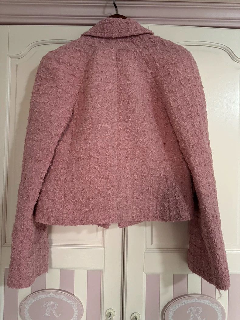 Versace Versace Pink Wool Blend Short Coat - dmc Size US M / EU 48-50 / 2 - 2 Thumbnail