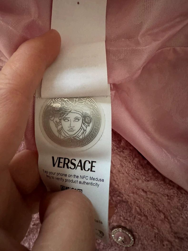 Versace Versace Pink Wool Blend Short Coat - dmc Size US M / EU 48-50 / 2 - 7 Thumbnail