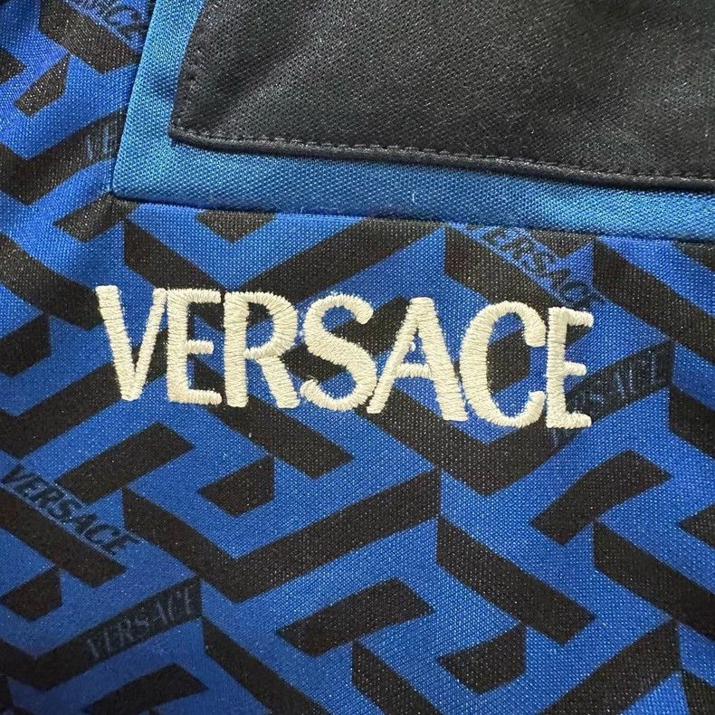 Versace VERSACE Blue Logo Stand Collar Jacket - dmc Size US L / EU 52-54 / 3 - 5 Thumbnail