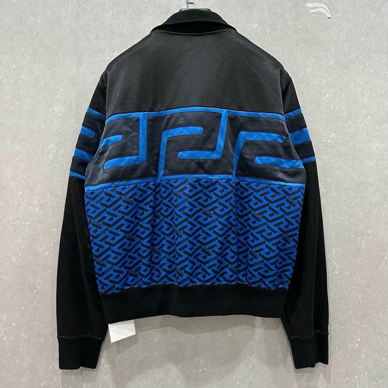 Versace VERSACE Blue Logo Stand-Collar Jacket - dmc Size US L / EU 52-54 / 3 - 2 Thumbnail