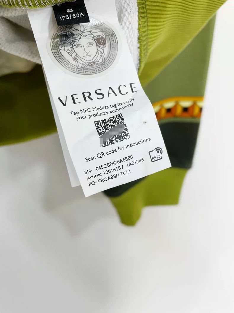 Versace Versace Green Baroque Print Zip Hoodie - dmc Size US XS / EU 42 / 0 - 6 Thumbnail