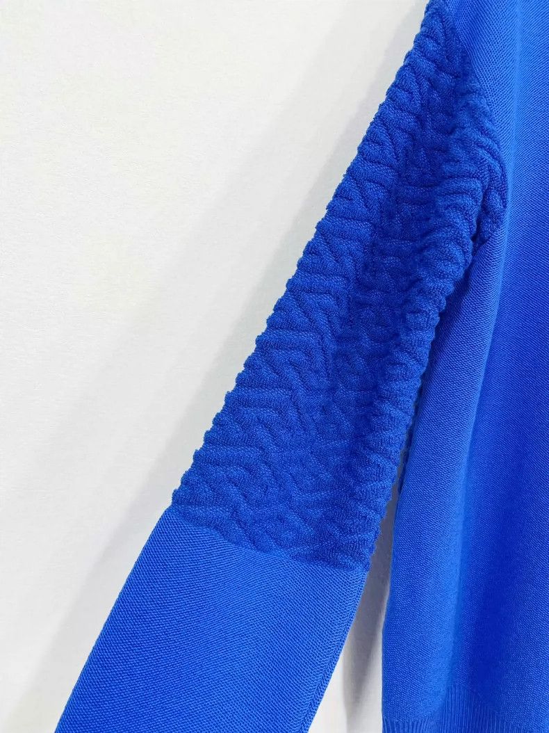 Versace VERSACE Men's Blue Wool Knit Sweater - dmc Size US M / EU 48-50 / 2 - 6 Thumbnail