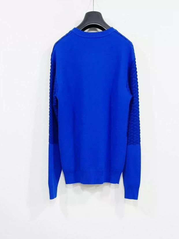 Versace VERSACE Men's Blue Wool Knit Sweater - dmc Size US M / EU 48-50 / 2 - 2 Thumbnail