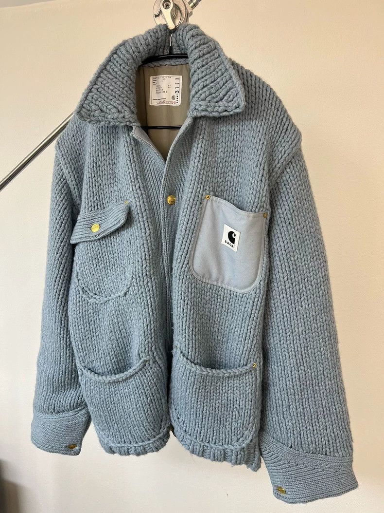 Sacai Sacai x Carhartt WIP Knit Jacket - dmc Size US L / EU 52-54 / 3 - 2 Thumbnail