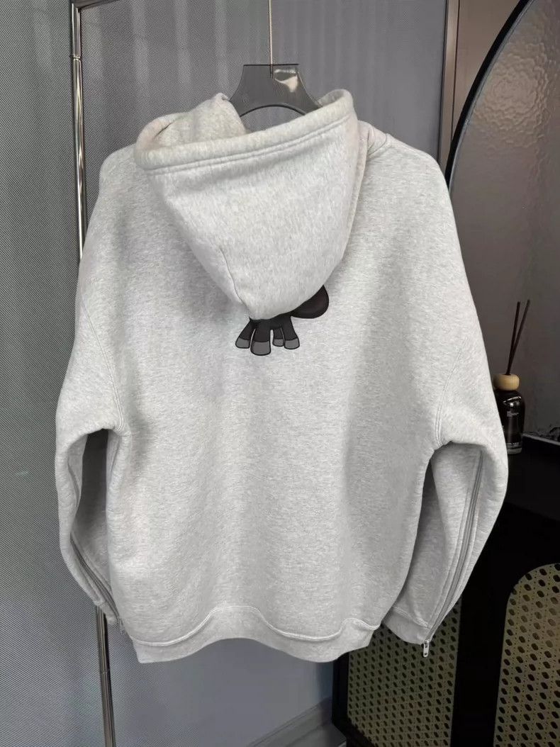 Balenciaga Balenciaga Gray Cartoon Cow Zip Hoodie - dmc Size US S / EU 44-46 / 1 - 2 Thumbnail