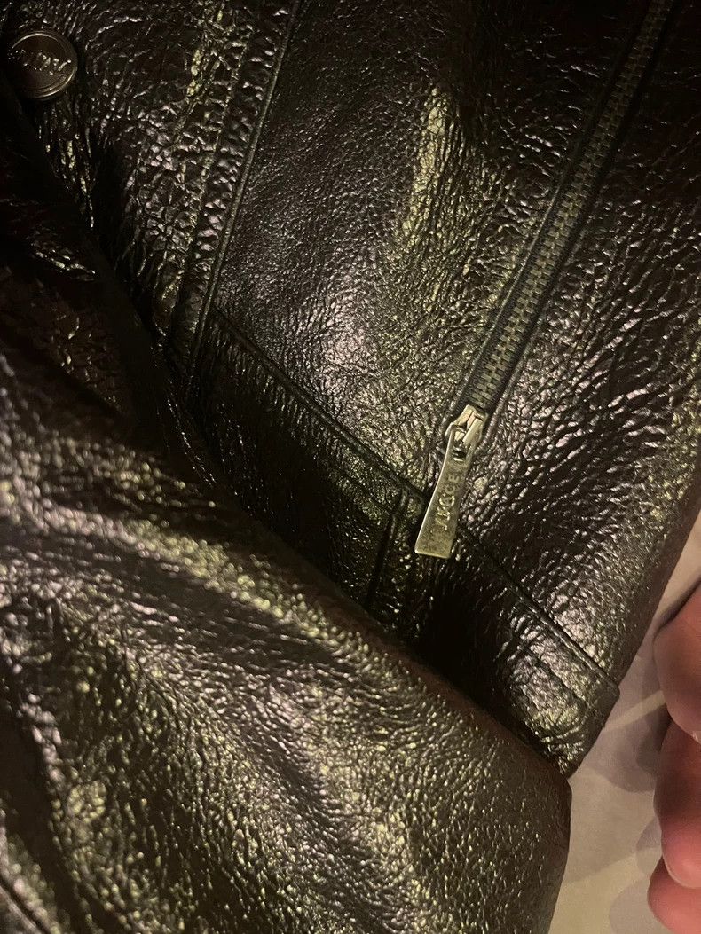 Versace Versace Shiny Dark Green Leather Jacket - dmc Size US S / EU 44-46 / 1 - 4 Thumbnail
