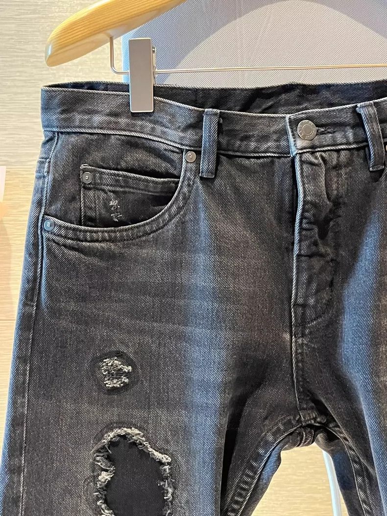 Helmut Lang Helmut Lang Distressed Washed Denim Jeans - dmc Size US 32 / EU 48 - 3 Thumbnail