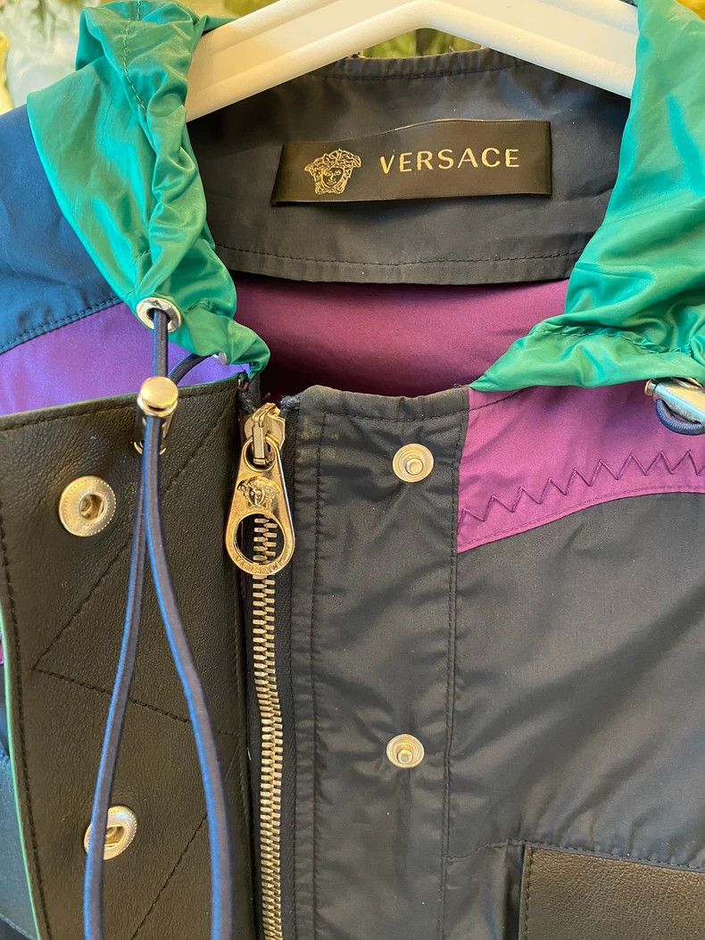 Versace Versace Colorblock Leather Jacket - dmc Size US M / EU 48-50 / 2 - 3 Thumbnail