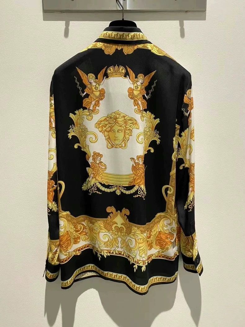 Versace Versace Medusa Print Silk Blouse - dmc Size US M / EU 48-50 / 2 - 2 Thumbnail