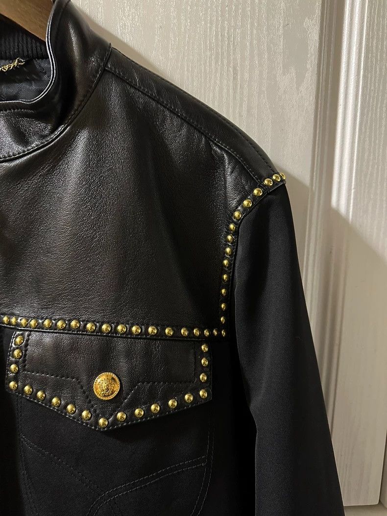Versace Versace Studded Lambskin Leather Jacket - dmc Size US M / EU 48-50 / 2 - 5 Thumbnail