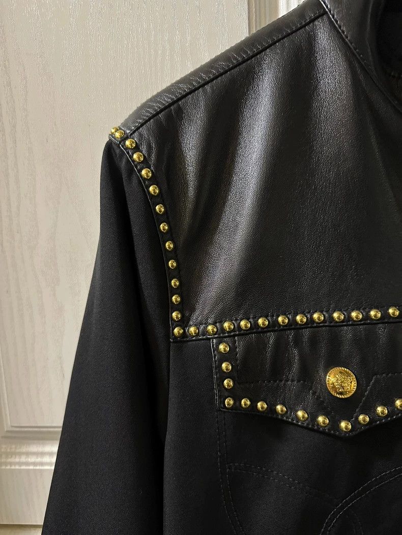 Versace Versace Studded Lambskin Leather Jacket - dmc Size US M / EU 48-50 / 2 - 4 Thumbnail