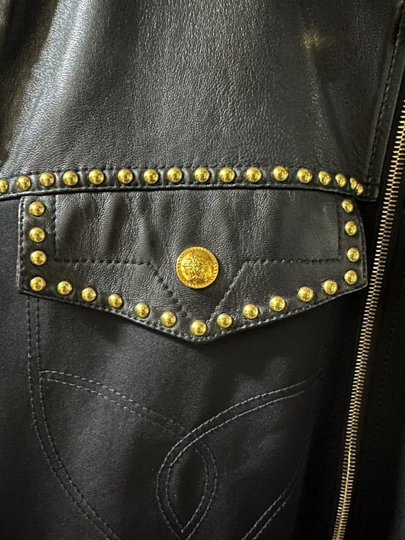Versace Versace Studded Lambskin Leather Jacket - dmc Size US M / EU 48-50 / 2 - 6 Thumbnail