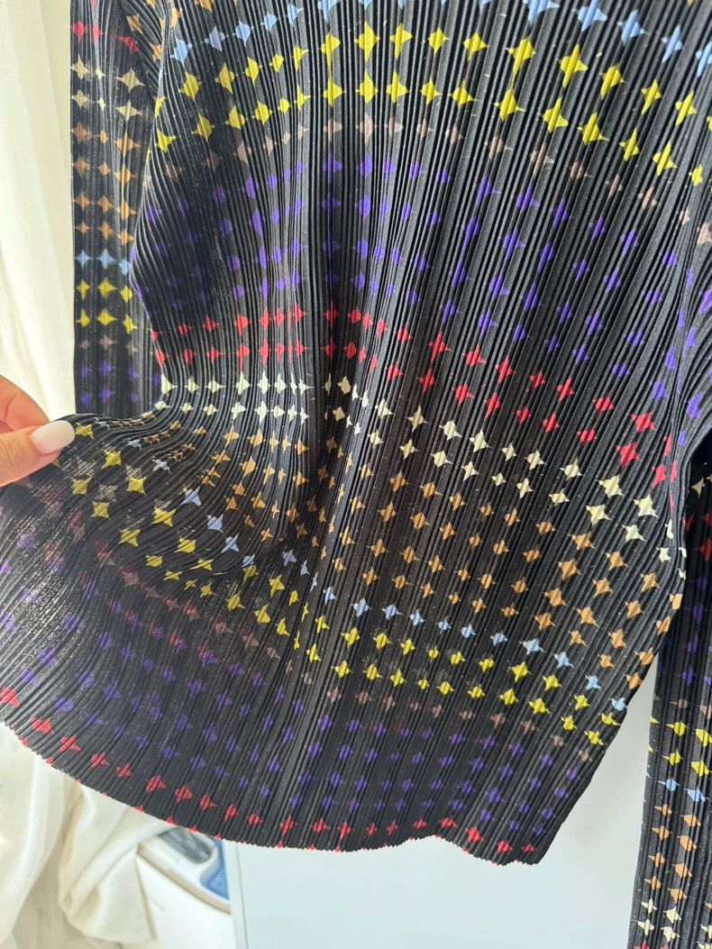Issey Miyake Vintage Pleats Please Star Print Long Sleeve - dmc Size US M / EU 48-50 / 2 - 2 Thumbnail