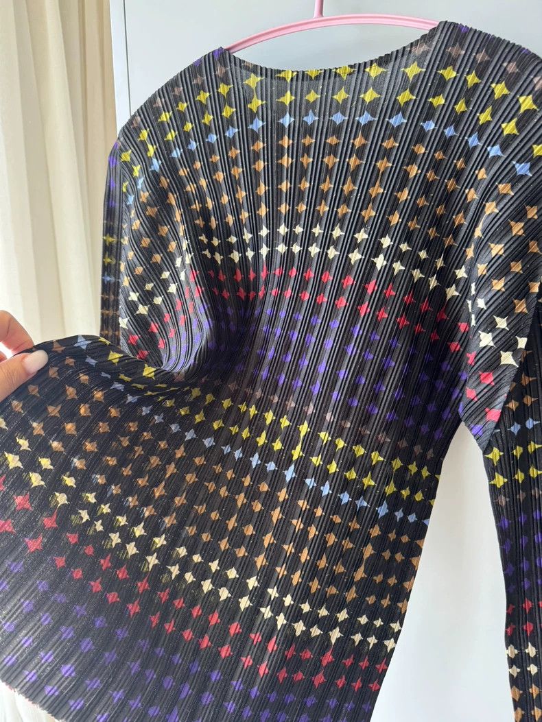 Issey Miyake Vintage Pleats Please Star Print Long Sleeve - dmc Size US M / EU 48-50 / 2 - 6 Thumbnail
