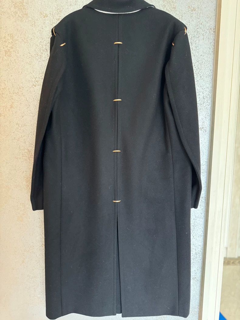 Versace VERSACE Black Wool Women's Coat - dmc Size US L / EU 52-54 / 3 - 3 Thumbnail