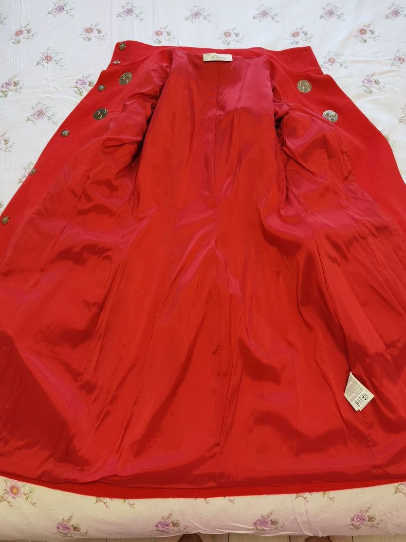 Versace Versace Collection Red Wool-Cashmere Coat - dmc Size US L / EU 52-54 / 3 - 9 Thumbnail