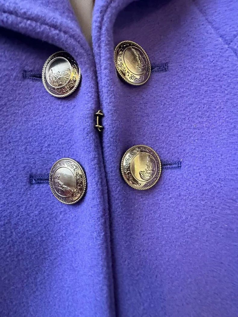 Versace Versace Collection Purple Wool Coat - dmc Size US L / EU 52-54 / 3 - 4 Thumbnail