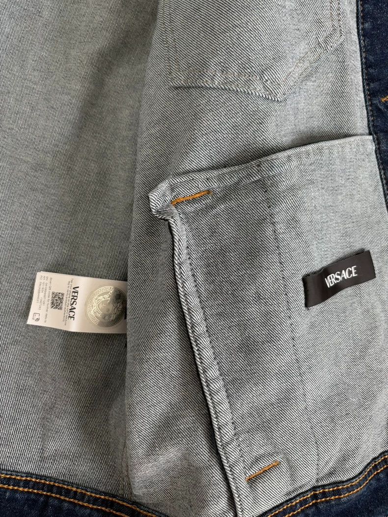 Versace VERSACE Denim Jacket with Single Breasted Buttons - dmc Size US XL / EU 56 / 4 - 3 Thumbnail