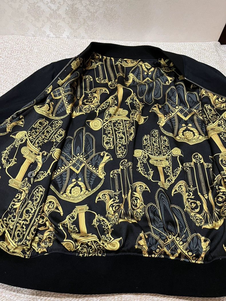 Versace Versace Men's Reversible Bomber Jacket - dmc Size US L / EU 52-54 / 3 - 2 Thumbnail