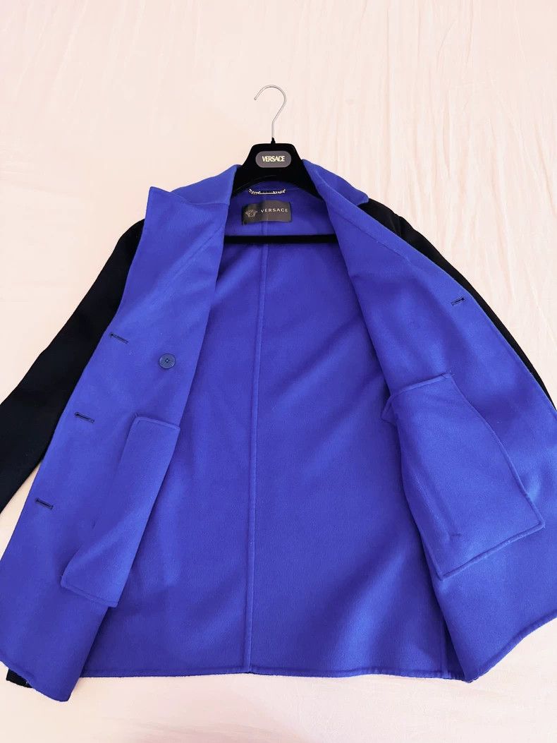 Versace Versace Double-Breasted Wool Coat - dmc Size US L / EU 52-54 / 3 - 3 Thumbnail