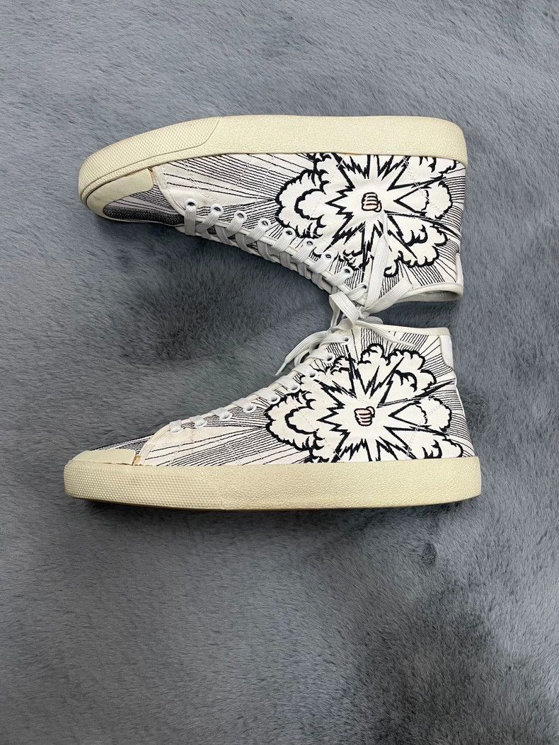 Saint Laurent Paris Saint Laurent High-Top Embroidered Sneakers - dmc Size US 10.5 / EU 43-44 - 2 Thumbnail