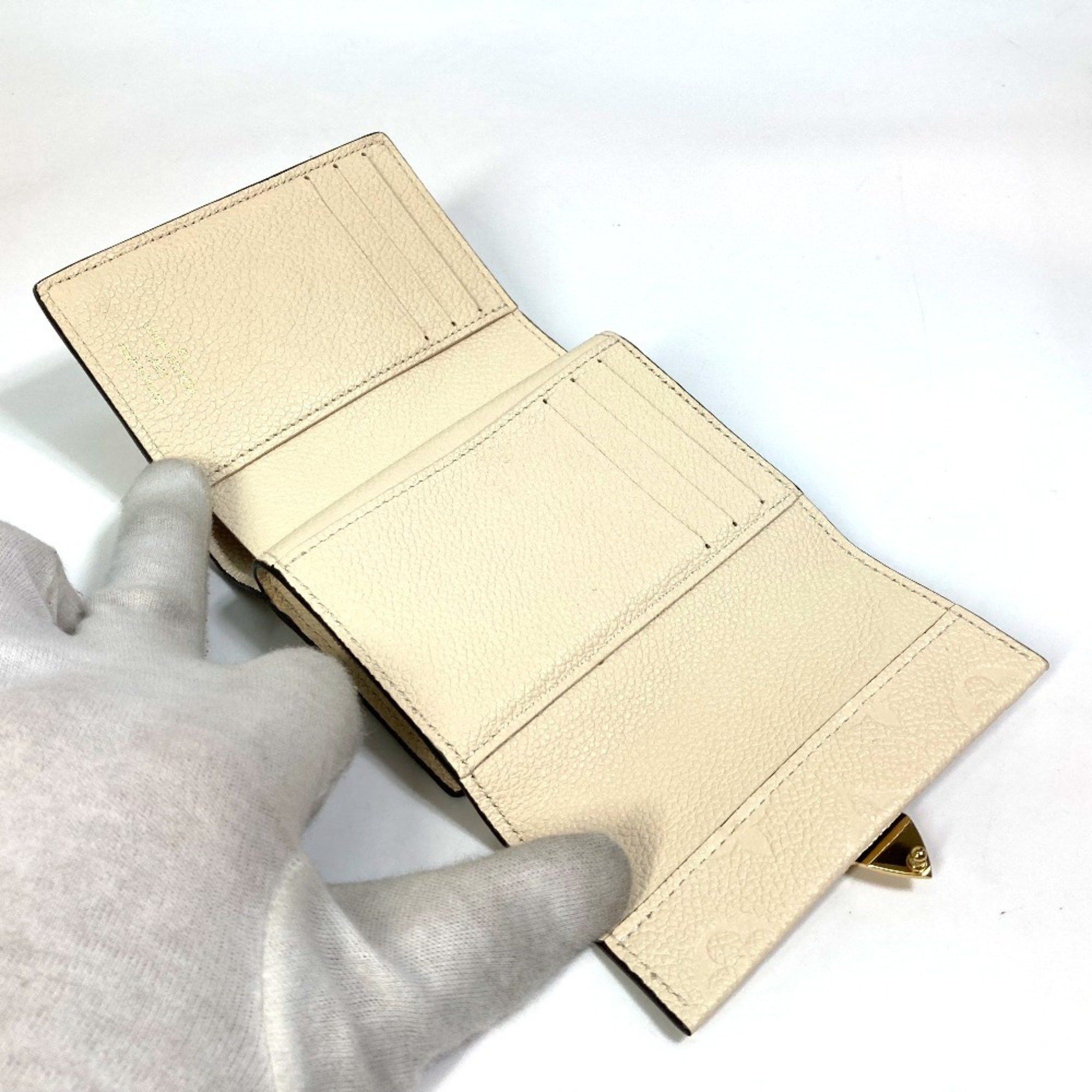 Louis Vuitton LOUIS VUITTON M81071 Monogram Empreinte Wallet, Portefeuille Metis Trifold Leather, Women's, Creme, Like New Size ONE SIZE - 10 Thumbnail