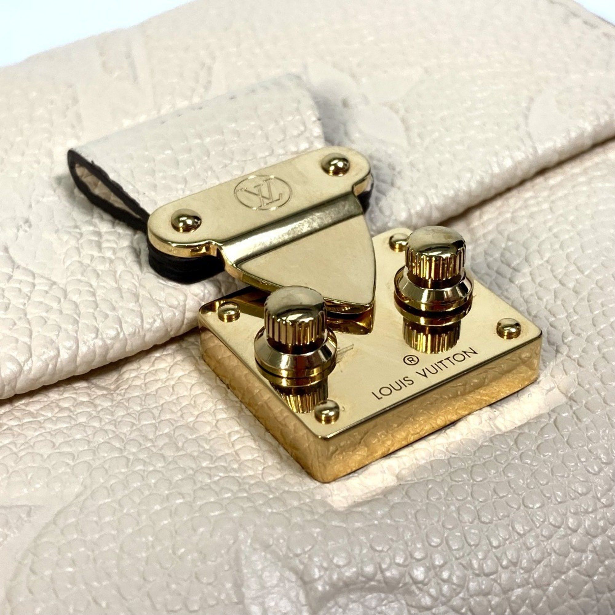 Louis Vuitton LOUIS VUITTON M81071 Monogram Empreinte Wallet, Portefeuille Metis Trifold Leather, Women's, Creme, Like New Size ONE SIZE - 9 Thumbnail