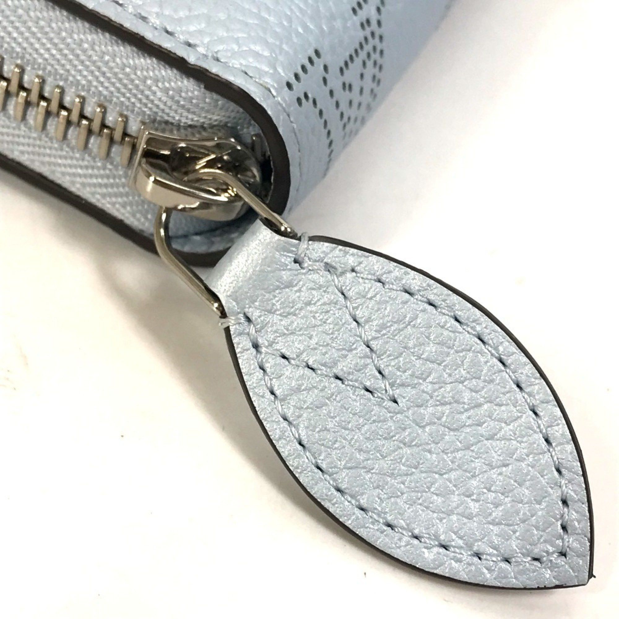 Louis Vuitton LOUIS VUITTON M82197 Monogram Mahina Zippy Wallet, Round Zipper Long Women's, Blue Size ONE SIZE - 5 Thumbnail
