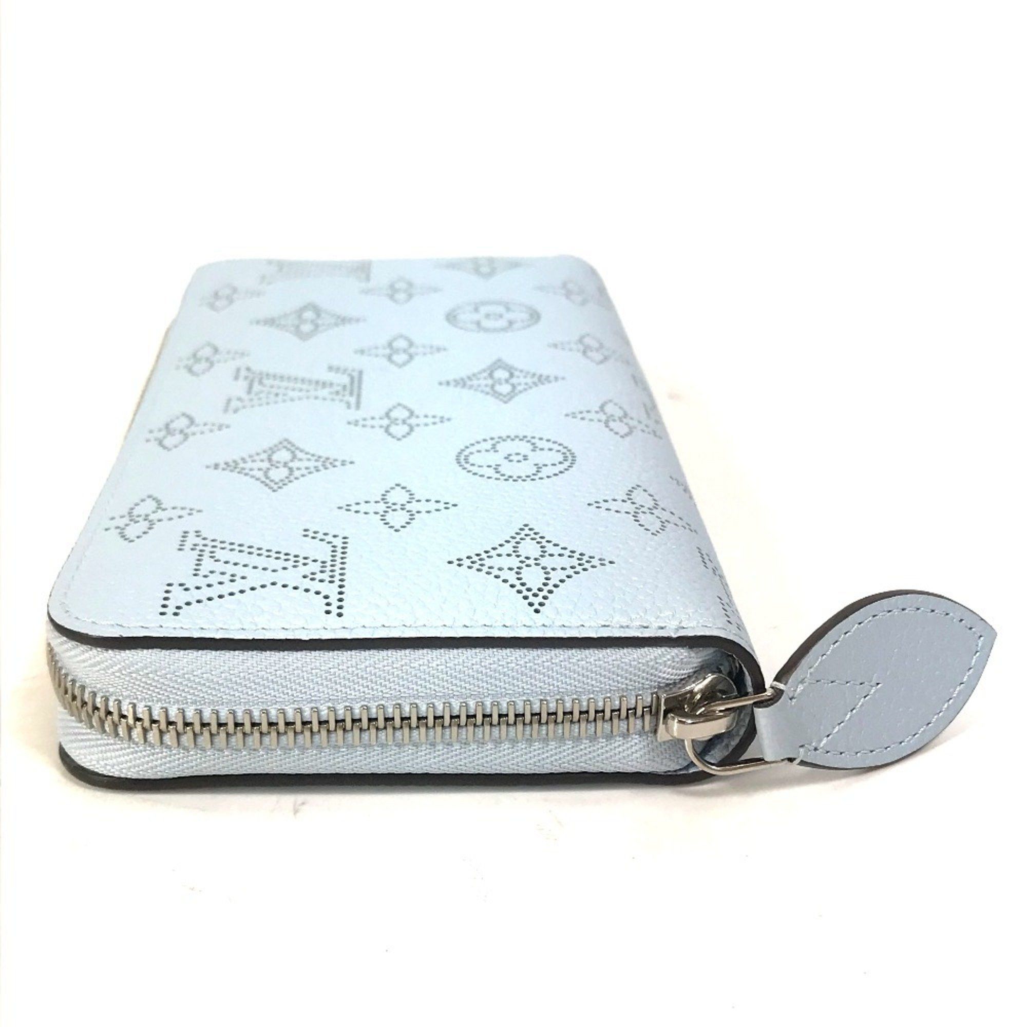 Louis Vuitton LOUIS VUITTON M82197 Monogram Mahina Zippy Wallet, Round Zipper Long Women's, Blue Size ONE SIZE - 4 Thumbnail