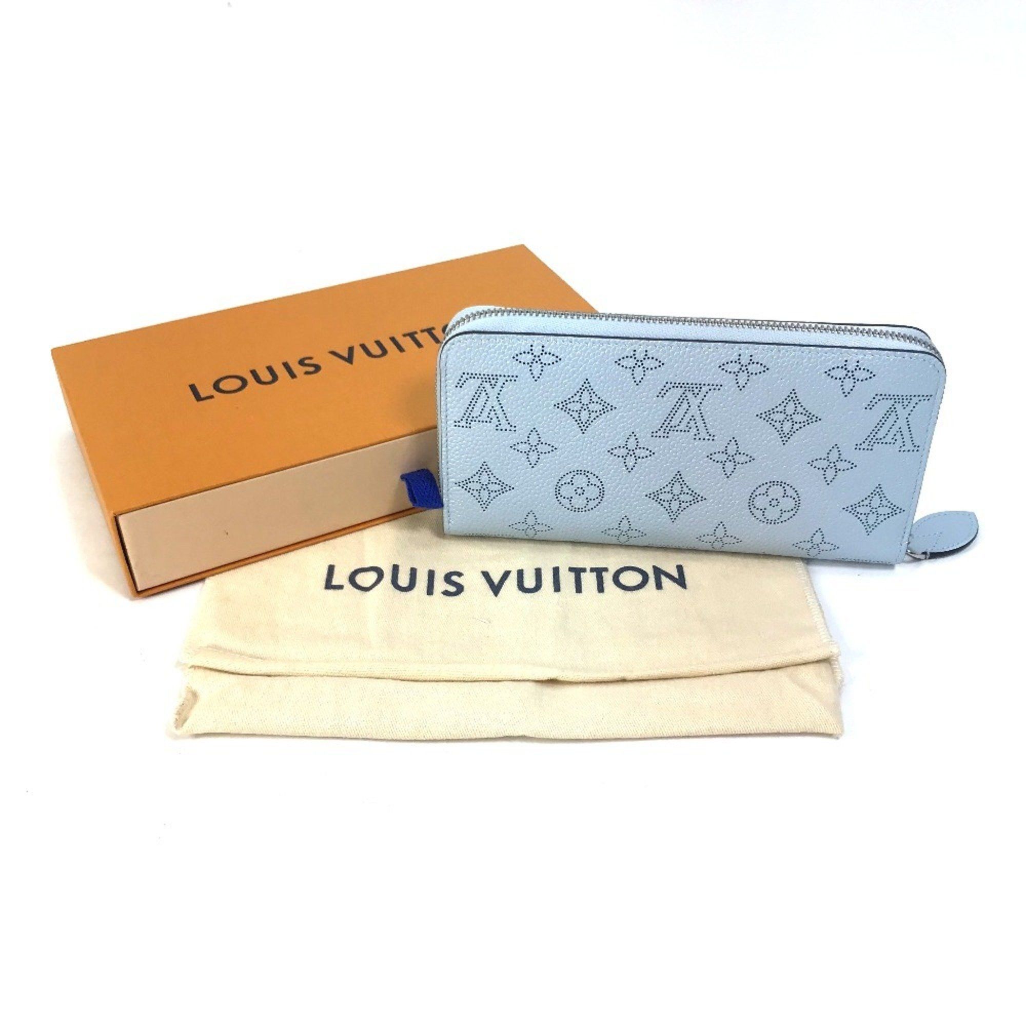 Louis Vuitton LOUIS VUITTON M82197 Monogram Mahina Zippy Wallet, Round Zipper Long Women's, Blue Size ONE SIZE - 15 Thumbnail