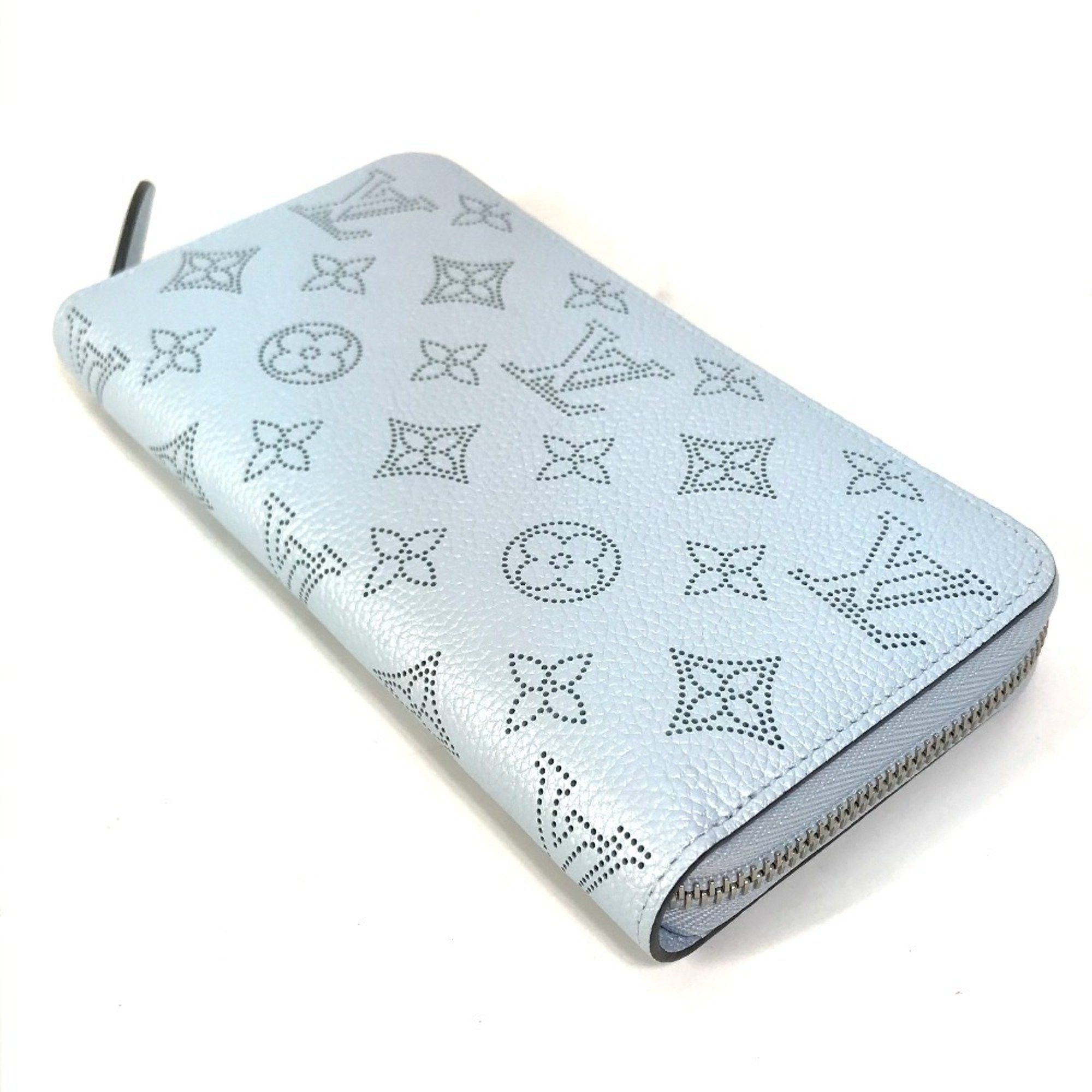 Louis Vuitton LOUIS VUITTON M82197 Monogram Mahina Zippy Wallet, Round Zipper Long Women's, Blue Size ONE SIZE - 3 Thumbnail