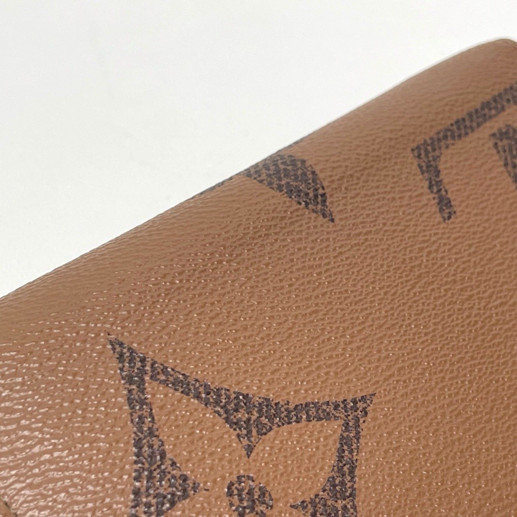 Louis Vuitton LOUIS VUITTON M69353 Monogram Giant Zippy Wallet, Canvas, Women's, Brown Size ONE SIZE - 5 Thumbnail