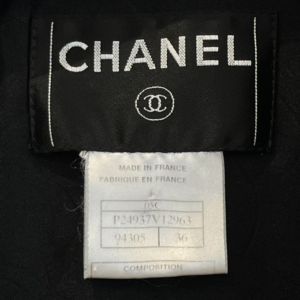 Chanel Chanel Chanel COCO Camellia Emblem Wool Tweed Jacket Others Outerwear P24937 DUTY FREE for USA Size ONE SIZE - 7 Thumbnail