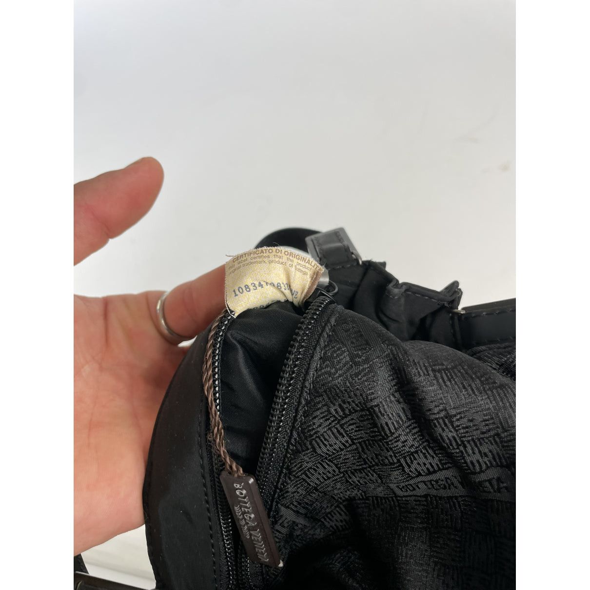 Bottega Veneta Black Cotton Handbag Size ONE SIZE - 3 Thumbnail