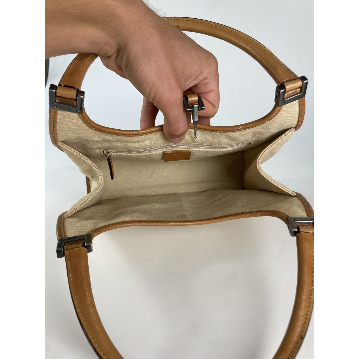 Gucci Jackie Vintage Beige Leather Handbag Size ONE SIZE - 2 Thumbnail