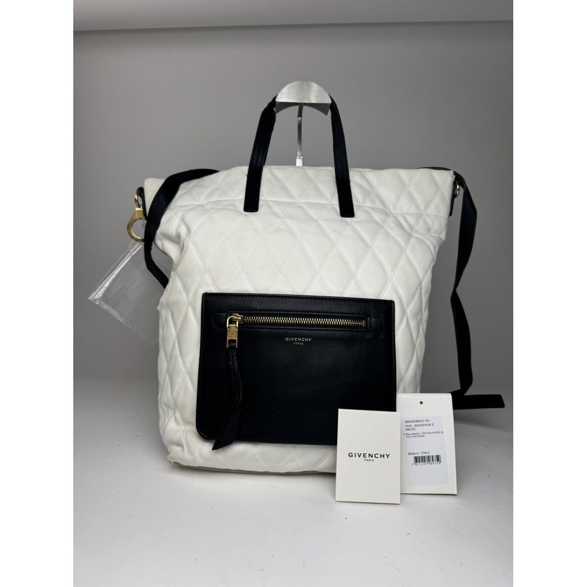 Givenchy Black Vegan Leather Backpack Size ONE SIZE - 2 Thumbnail