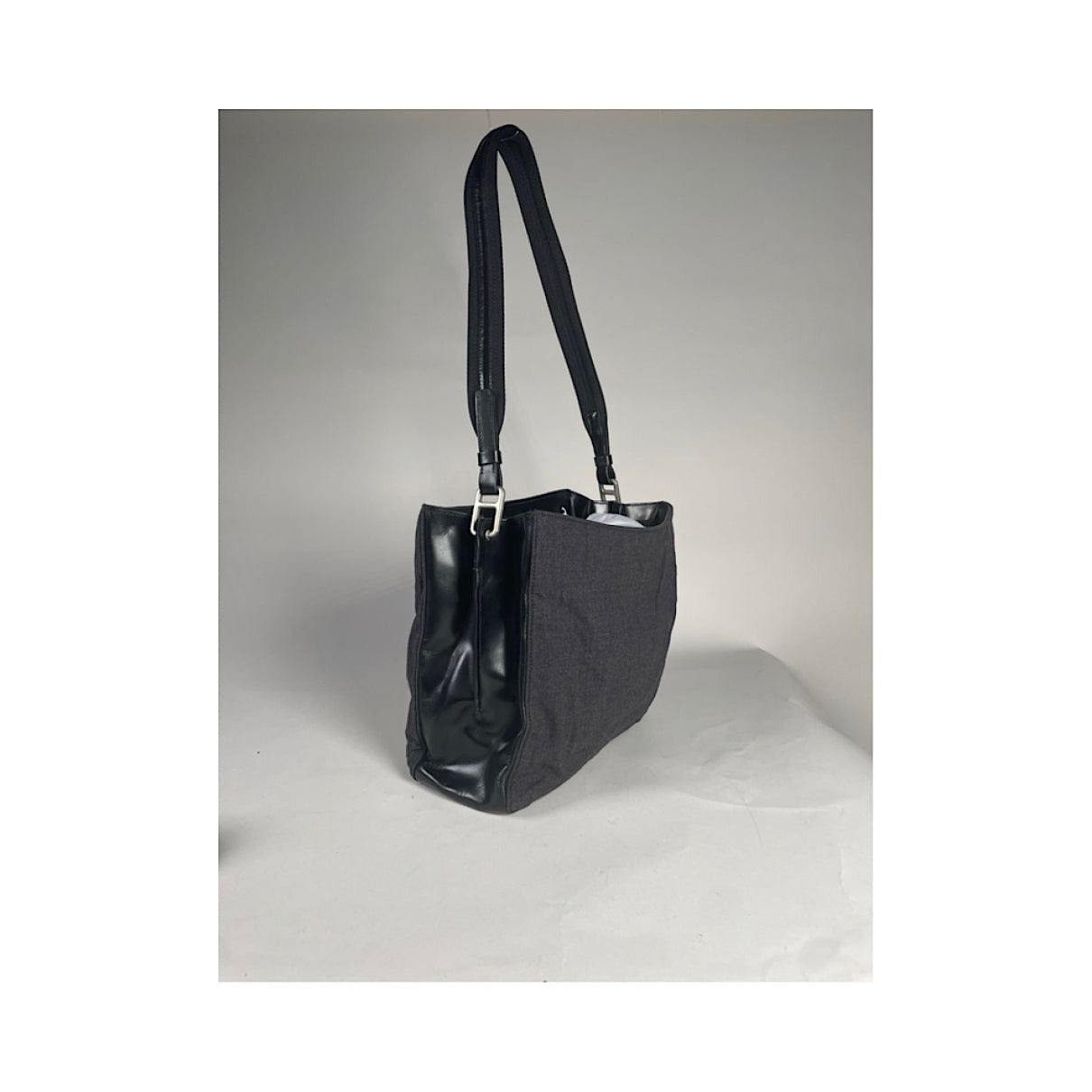 Prada Cleo Black Cotton Handbag Size ONE SIZE - 4 Thumbnail