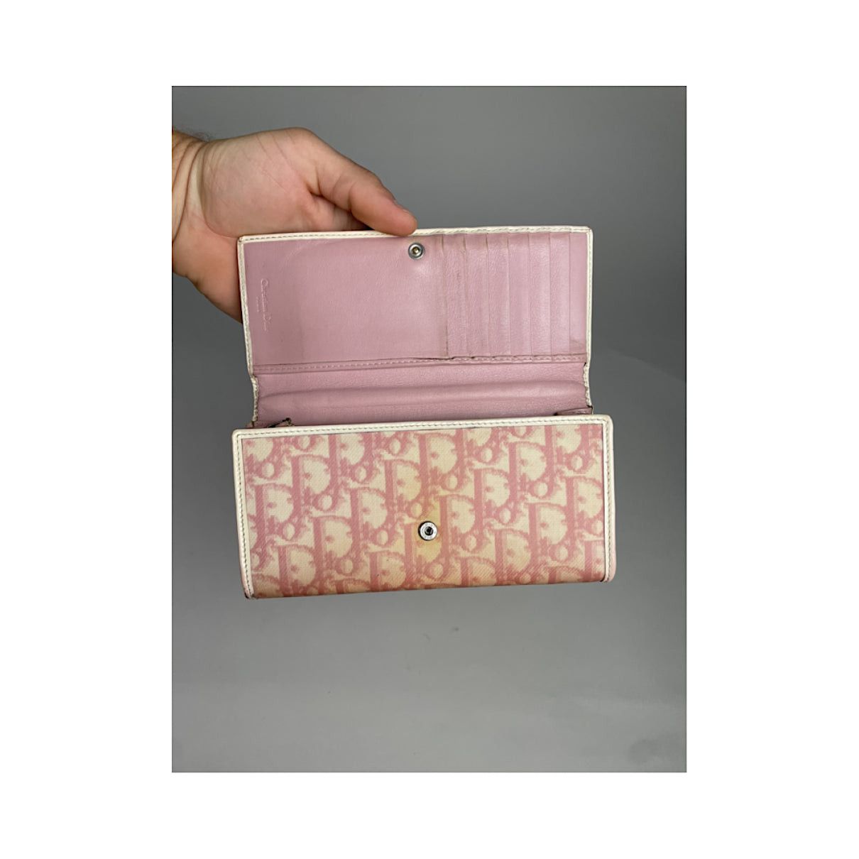Dior Saddle Pink Leather Wallet Size ONE SIZE - 3 Thumbnail
