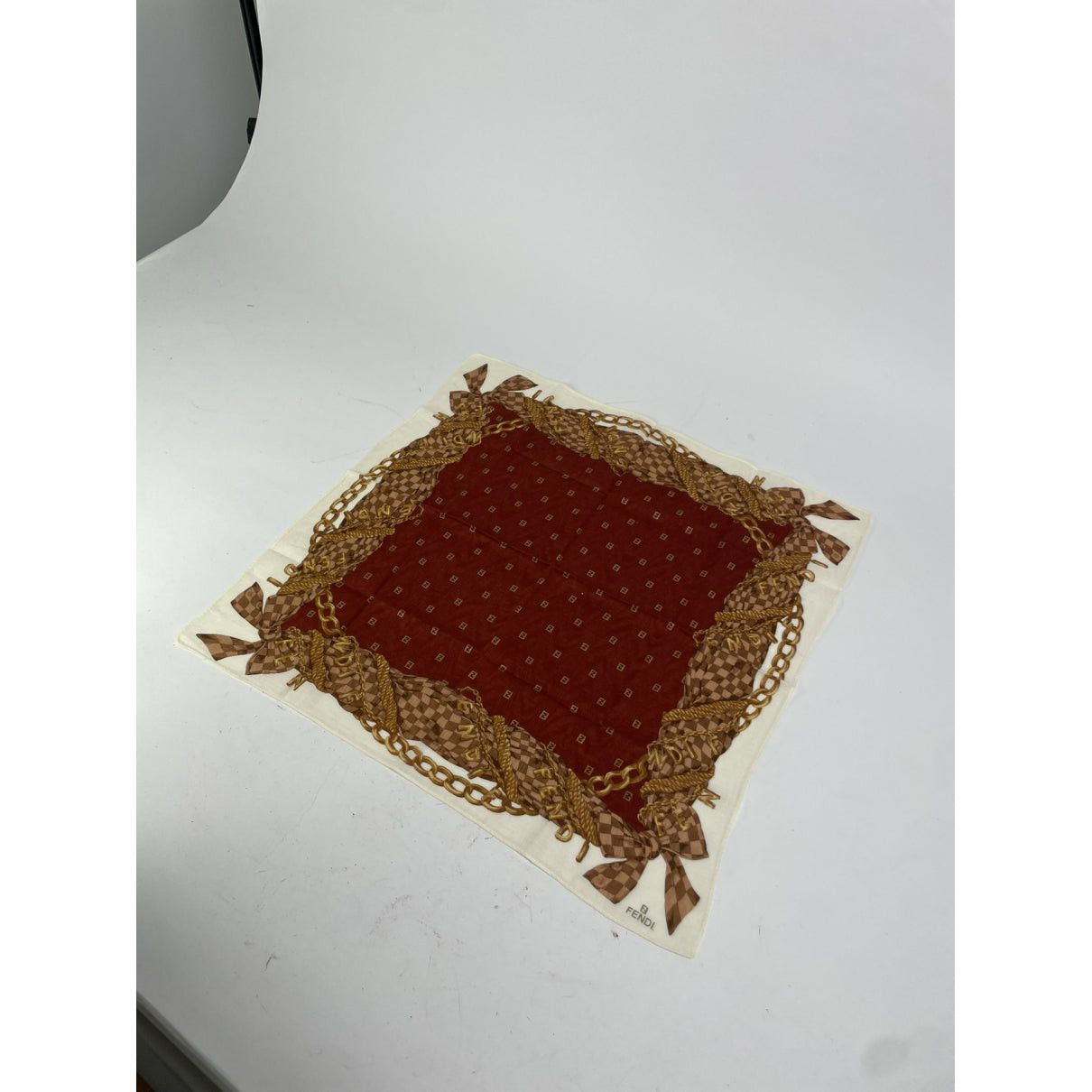 Fendi Red Silk Scarf Size ONE SIZE - 5 Thumbnail
