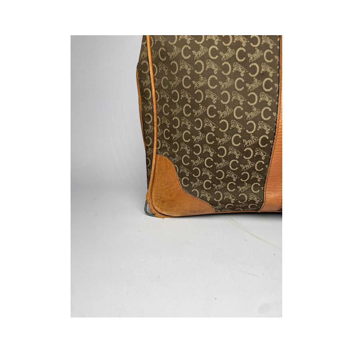 Celine Triomphe Vintage Brown Leather Travel Bag Size ONE SIZE - 2 Thumbnail