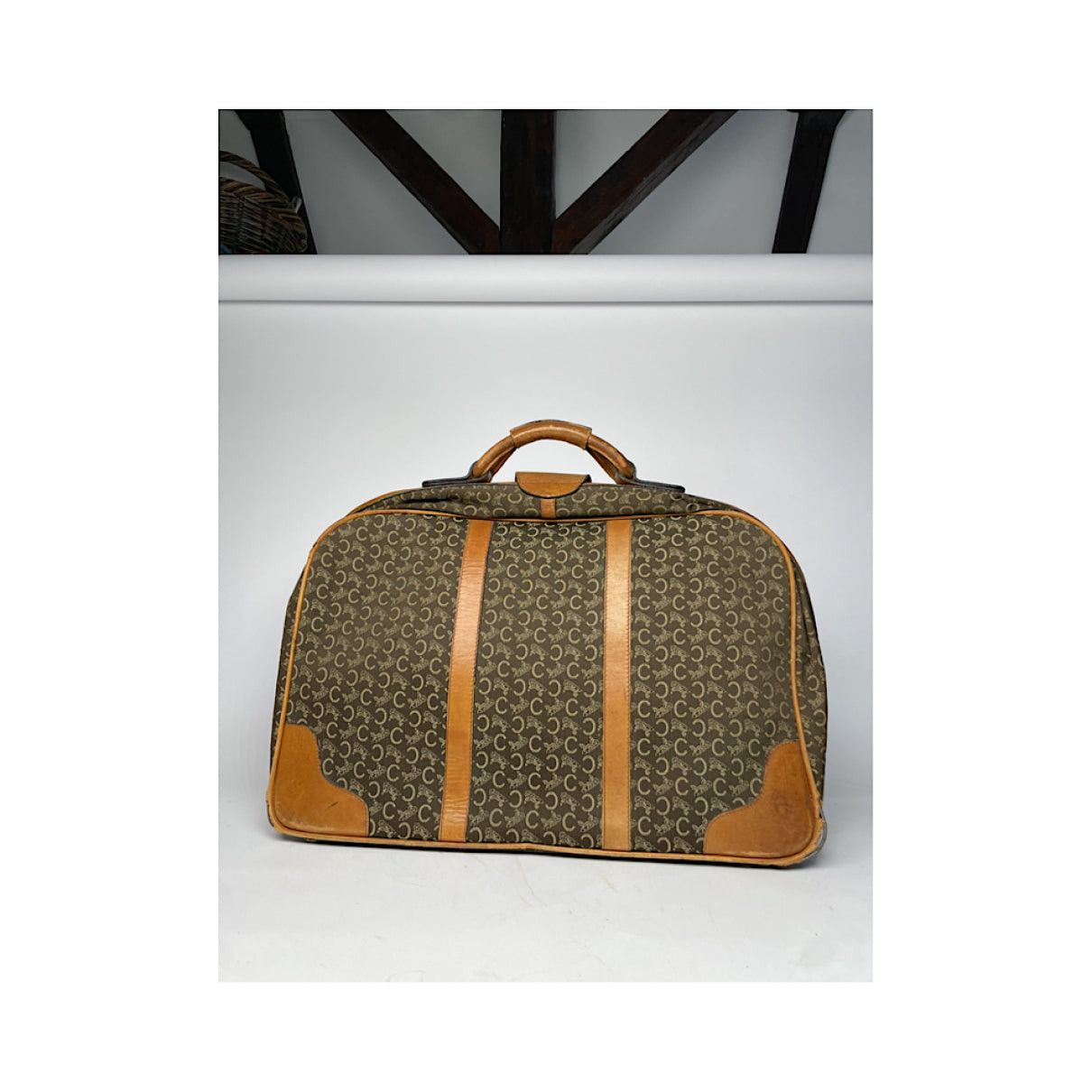 Celine Triomphe Vintage Brown Leather Travel Bag Size ONE SIZE - 5 Thumbnail