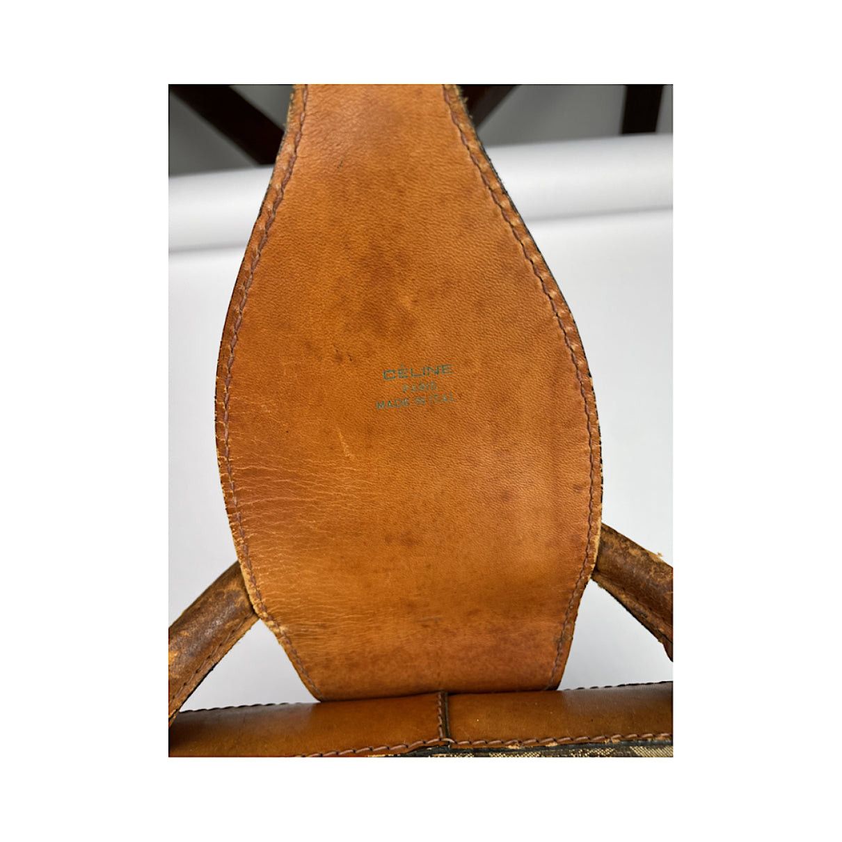 Celine Triomphe Vintage Brown Leather Travel Bag Size ONE SIZE - 4 Thumbnail