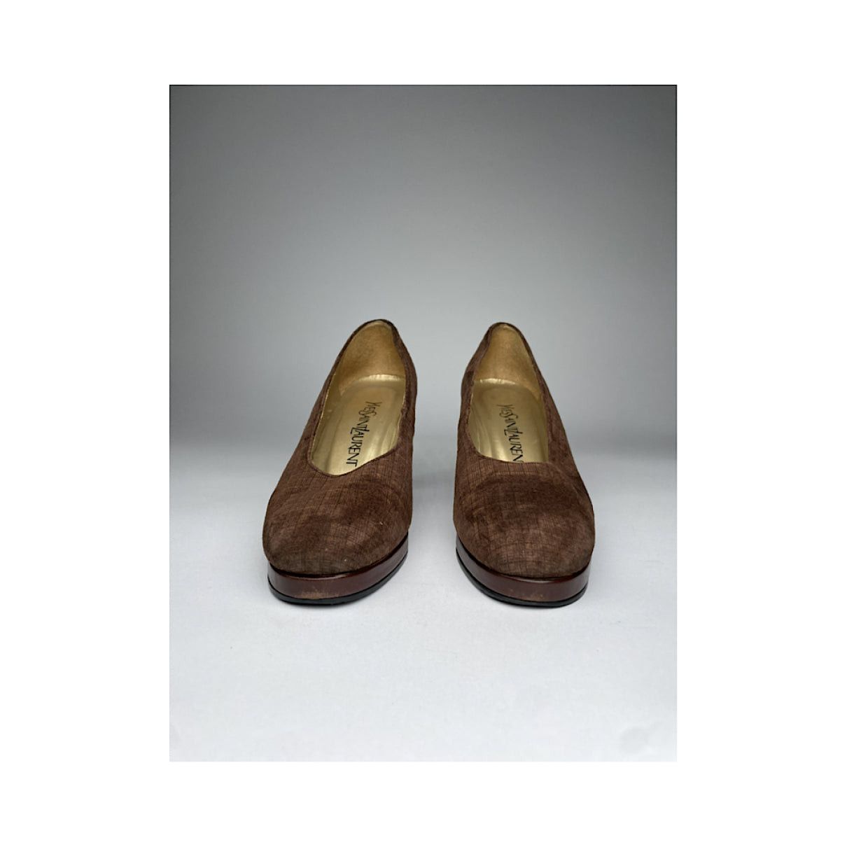 Yves Saint Laurent Brown Leather Heel Size US 4.5 / IT 34.5 - 4 Thumbnail