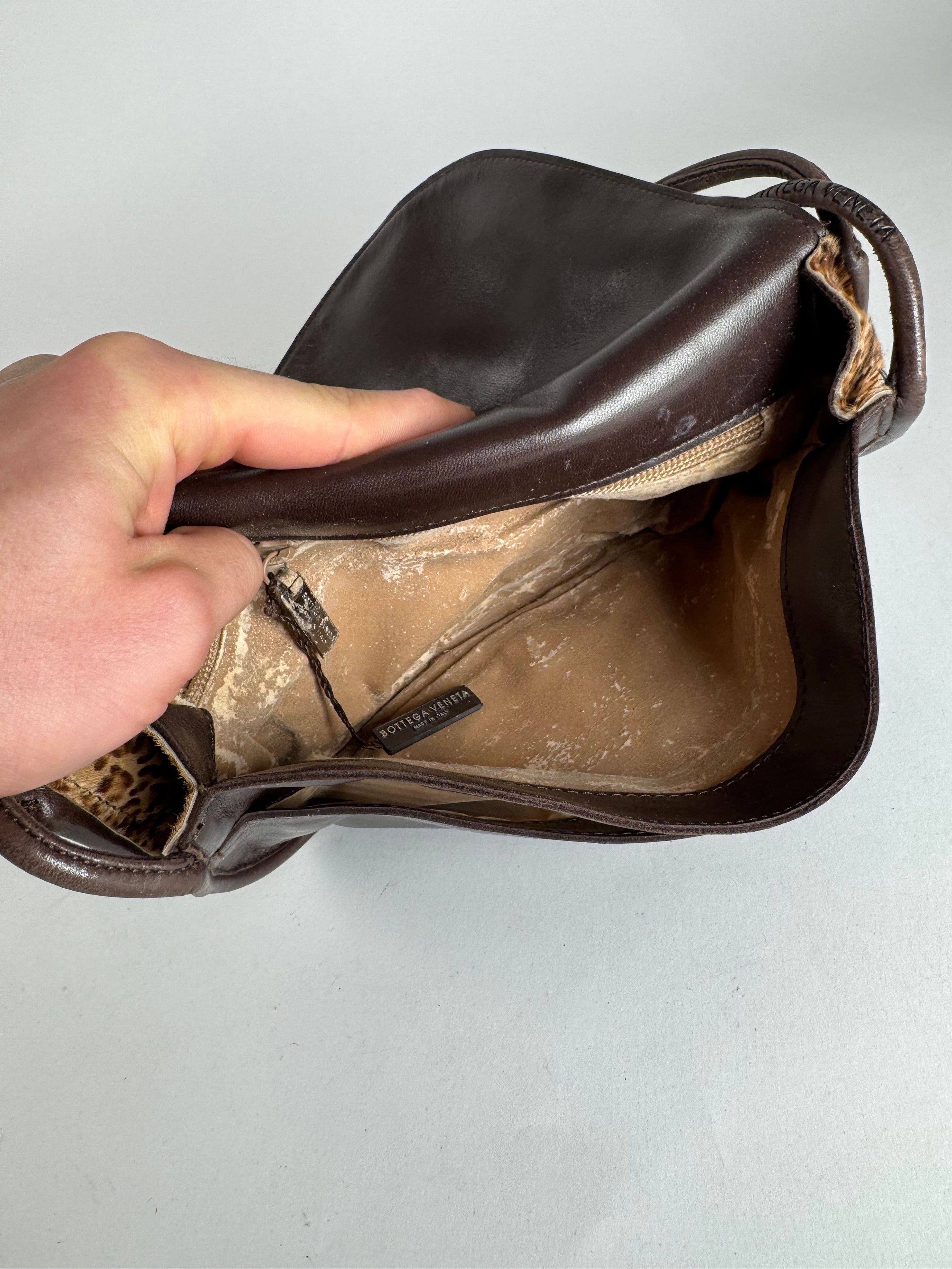 Bottega Veneta Vintage Fur Leather Bag Leopard Brown Size ONE SIZE - 3 Thumbnail