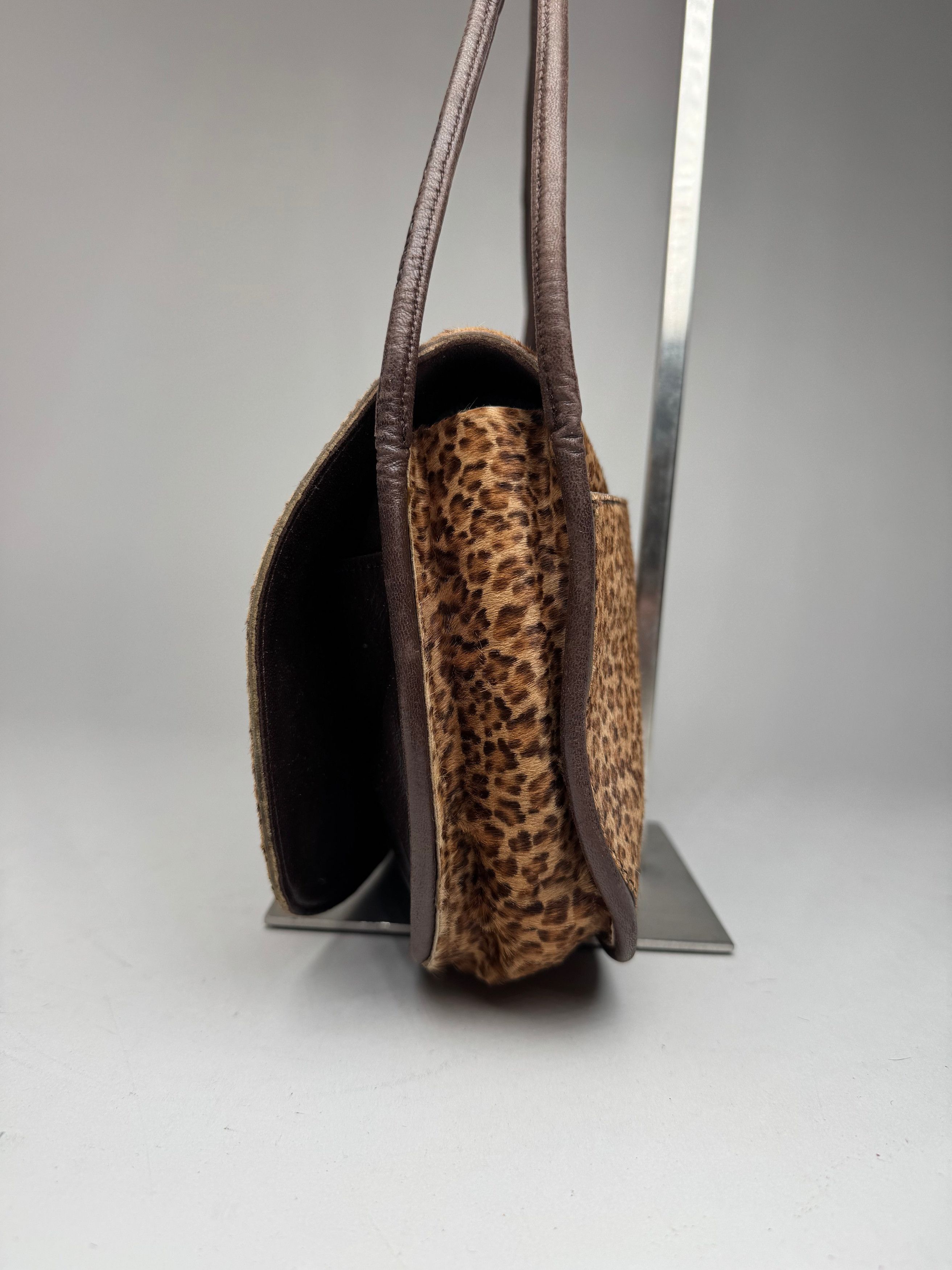 Bottega Veneta Vintage Fur Leather Bag Leopard Brown Size ONE SIZE - 6 Thumbnail