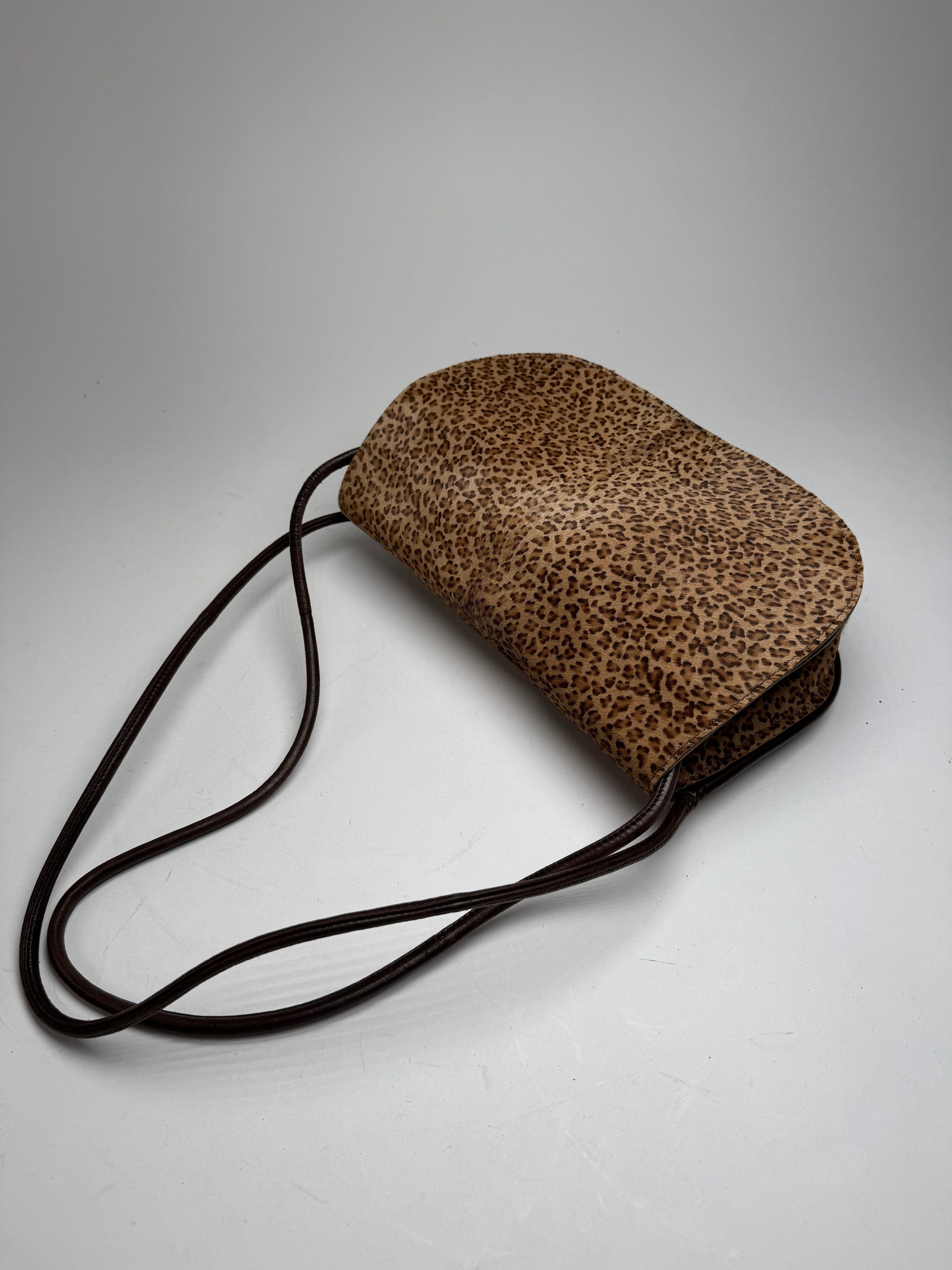 Bottega Veneta Vintage Fur Leather Bag Leopard Brown Size ONE SIZE - 10 Thumbnail
